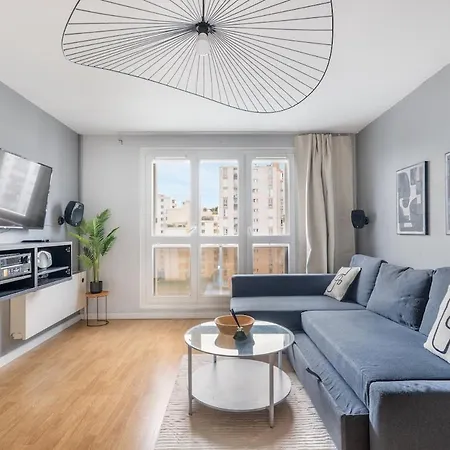 Apartamento Cozy, Private Parking And Office With Screen 74 M2 Asnières
